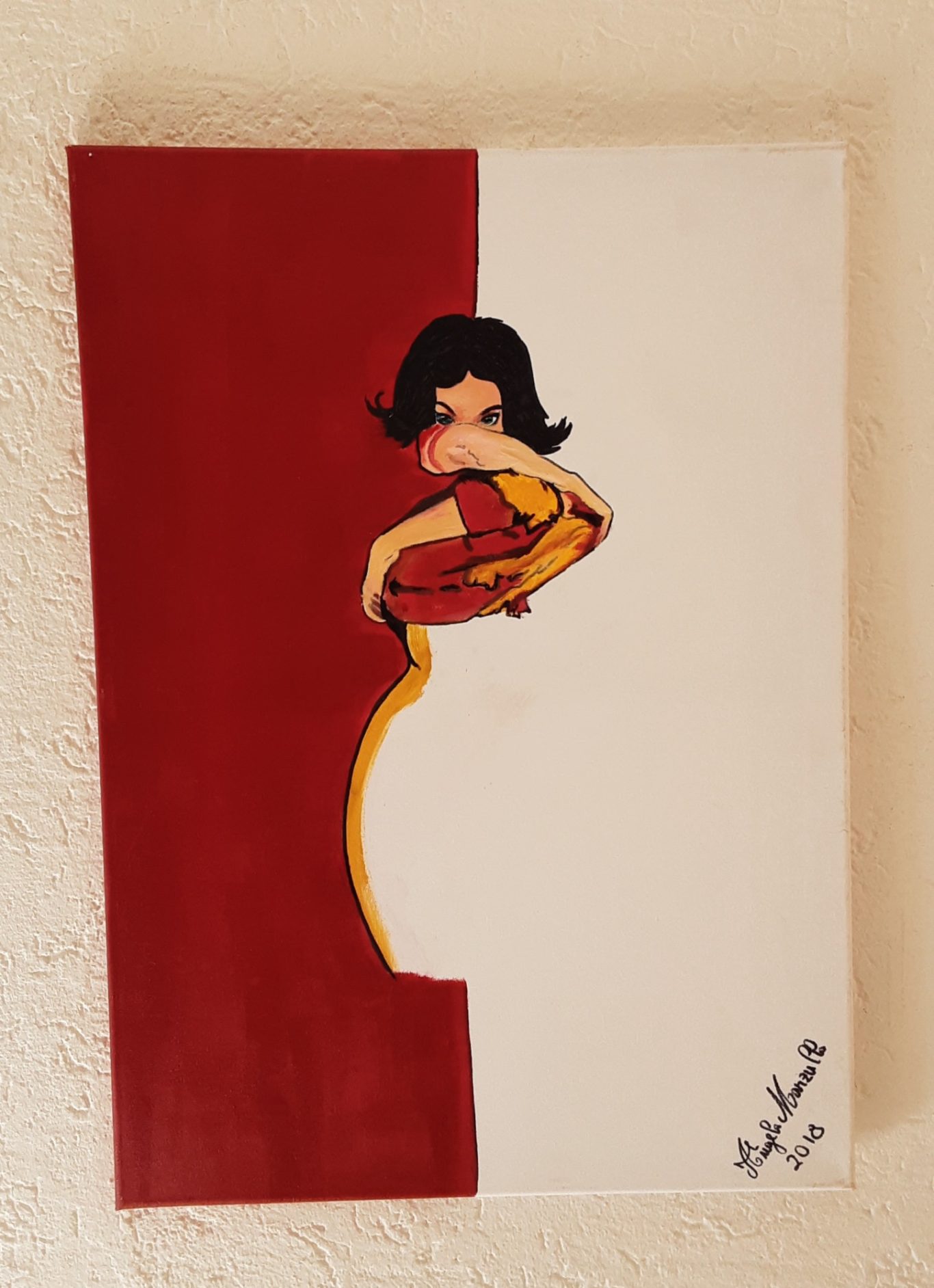 Kleid wechsel inter der vorhang