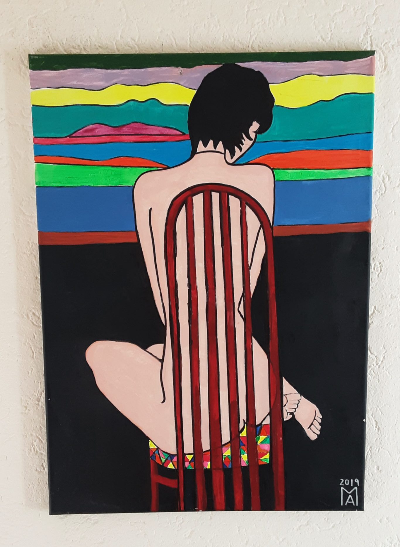 La signorina guarda il paesaggio