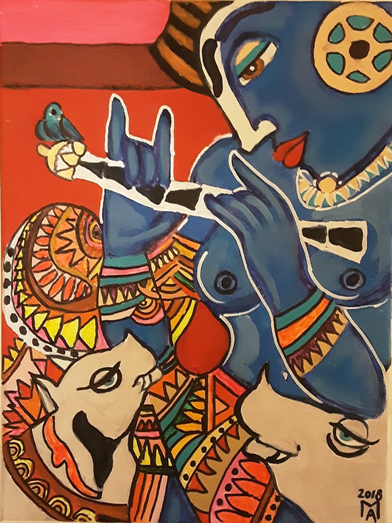 Die indische tempel dänzerin